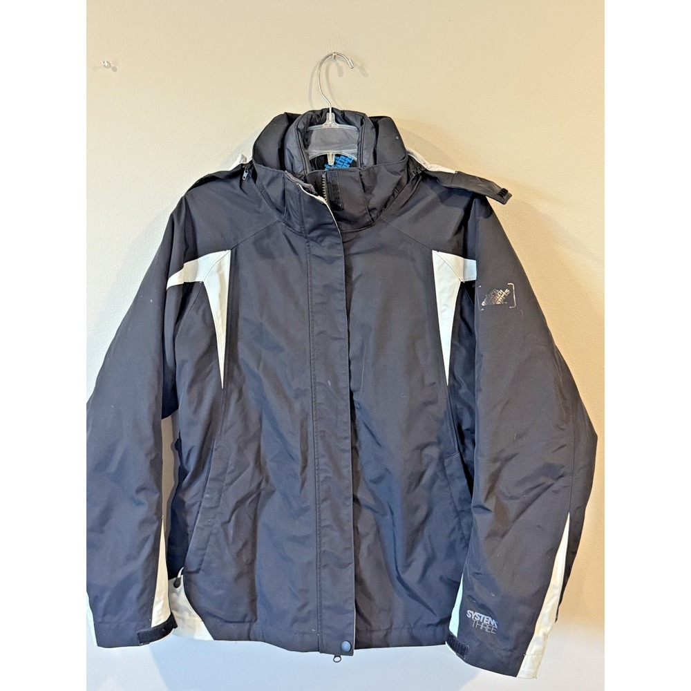 Eastern Mountain Sports 3 in 1 Ski Snow Jacket Black Large Womens Reflective